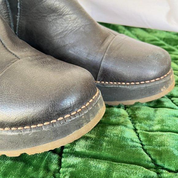 The Art Company ORLY Black Leather Ankle Boots Platform Spain Womens 41/10-10.5 - Picture 2 of 11